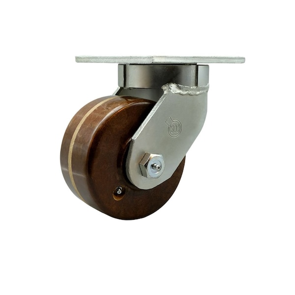 Service Caster 6'' Extra Heavy Duty High Temp Phenolic Wheel Swivel Caster with Swivel Lock CRAN-SCC-KP92S630-PHRHT-BSL - main